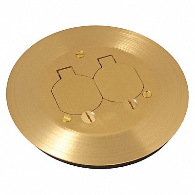 RACO RAC5500KIT Floor Box Cover Round 6-1/4 L Brass