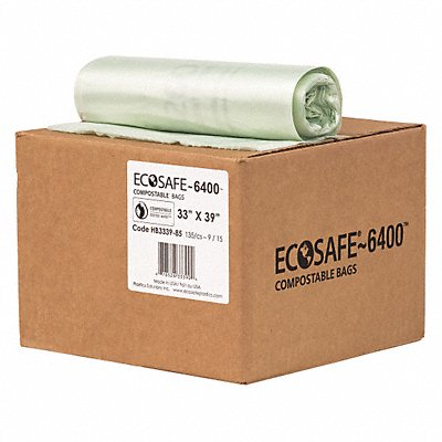 ECOSAFE-6400 HB33398 Garbage Bag 35 gal Green PK135