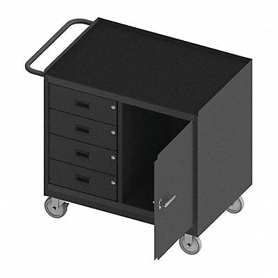 DURHAM MFG 3121RM95 Mobile Cab Bench Rubber Mat 36 W 24 D