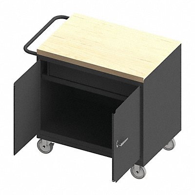 DURHAM MFG 3115MT95 Mobile Cabinet Bench Maple 36 W 24 D
