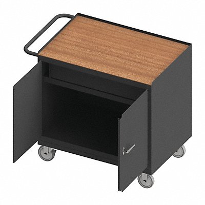 DURHAM MFG 3112TH95 Mobile Cabinet Bench Hardboard 36 W 24 D