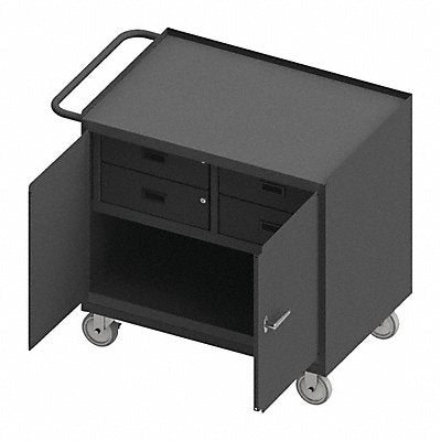 DURHAM MFG 311995 Mobile Cabinet Bench Steel 36 W 24 D