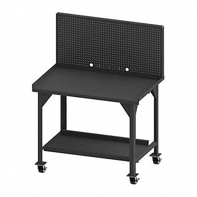 DURHAM MFG DWBM3048BEPB95 Mobile Workbench Steel 48 W 30 D