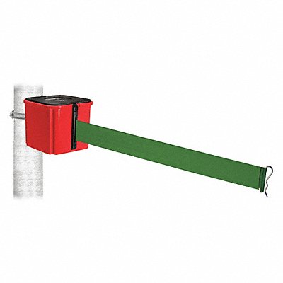 RETRACTA-BELT WH412RD25GNHC Belt Barrier 4-1/2 W x 4 H Green Belt