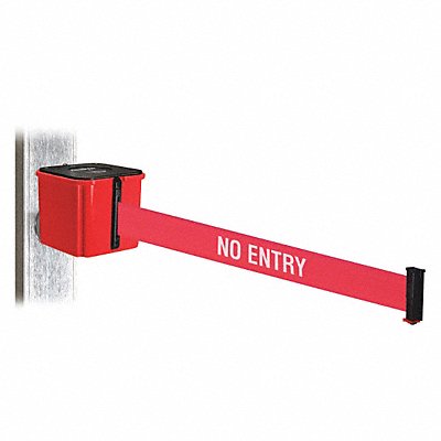 RETRACTA-BELT WH412RD15NEMM Belt Barrier Red/White Text Belt 4-1/4 H