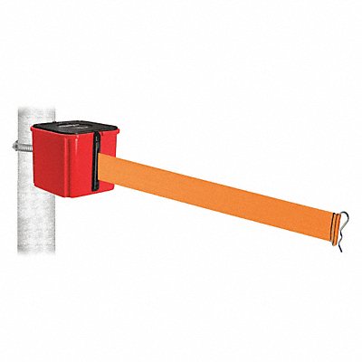 RETRACTA-BELT WH412RD25ORHC Belt Barrier 4-1/2 W x 4 H Orange Belt