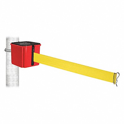 RETRACTA-BELT WH412RD25YWHC Belt Barrier 4-1/2 W x 4 H Yellow Belt