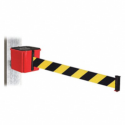 RETRACTA-BELT WH412RD15BYDMM Belt Barrier 15 ft Belt L 4-1/4 H Red