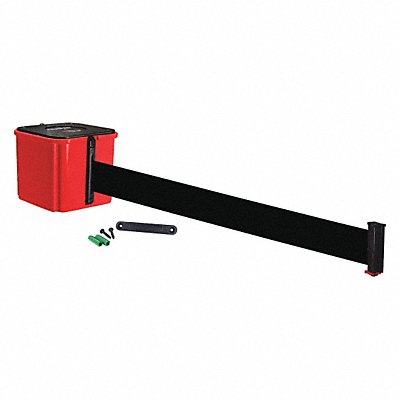RETRACTA-BELT WM412RD15BKRE Belt Barrier 15 ft Belt L Black Belt