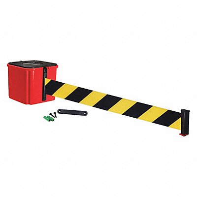 RETRACTA-BELT WM412RD15BYDRE Belt Barrier 4 H Blk/Yellow Striped Belt