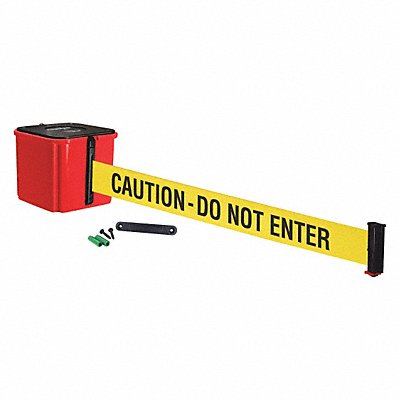 RETRACTA-BELT WM412RD15CAURE Belt Barrier 4 H Yllw/Blk Text Belt