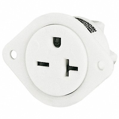 GRAINGER 5479 Flanged Receptacle White 20A 3 Wires