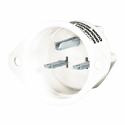 GRAINGER 5678 Flanged Inlet White 15 A Oval 6-15P