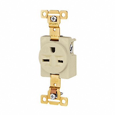 GRAINGER 5661I Receptacle Ivory 15A Nylon Single Outlet