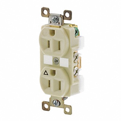 GRAINGER BRY5262IGI Receptacle Ivory 15A Isolated Ground