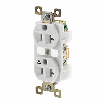 GRAINGER BRY5362IGW Receptacle Ivory 20A Duplex Outlet Nylon