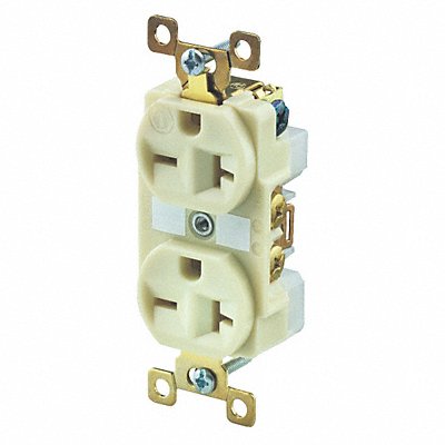 GRAINGER BRY5462I Receptacle Ivory 20A 6-20R NEMA Config.