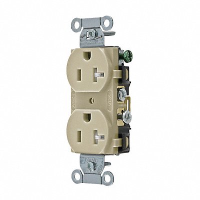 GRAINGER CRS20ITR Receptacle Ivory 20A Side Winning Nylon