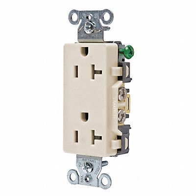 GRAINGER DRS20LA Receptacle Light Almond Decorator Outlet