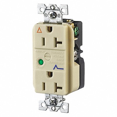 GRAINGER SP53IGIA Receptacle 20A Decorator Outlet 125VAC