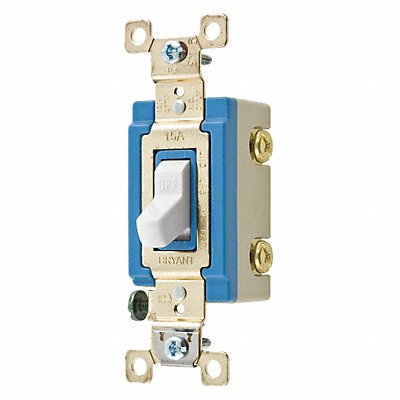 GRAINGER 4802W Wall Switch 15A White 2-Pole Type Toggle