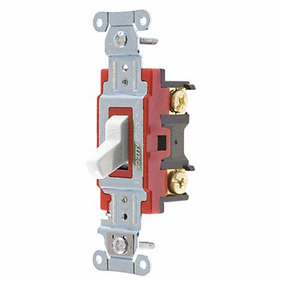 GRAINGER 4902BW Wall Switch 20A White 2-Pole Type Toggle