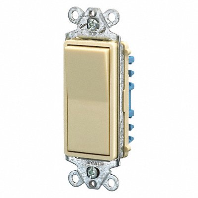 GRAINGER 9803I Wall Switch 15A Ivory 3-Way Type Rocker
