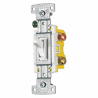 BRYANT RS315W Wall Switch 15A White 3-Way Type 1/2 HP