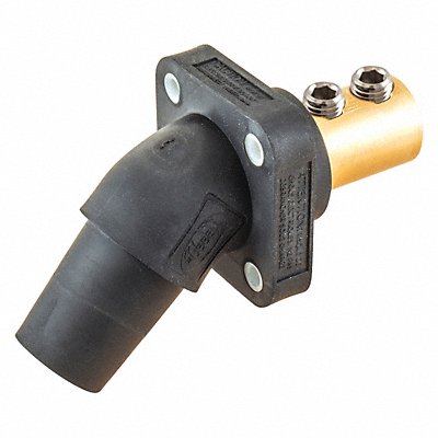 HUBBELL HBLFRABK Angled Receptacle Black Double Set Screw