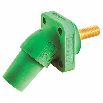 HUBBELL HBLFRASGN Angled Receptacle Green Threaded Stud