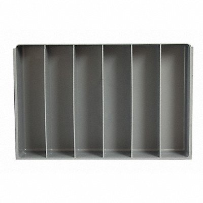 DURHAM MFG 1249506VerticalIND DrwInsrt Gry 6 Compartment PlyPrp Fit12 Box