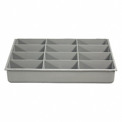 DURHAM MFG 2299512IND DrwInsrt Gry 12Cmptnt PlyPrp Fit91/4 Box