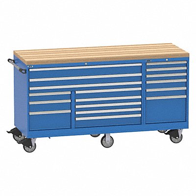 LISTA TSTB7501702MBT Modular Drawer Cabinet 42 H 17 Drwr Bright Blue
