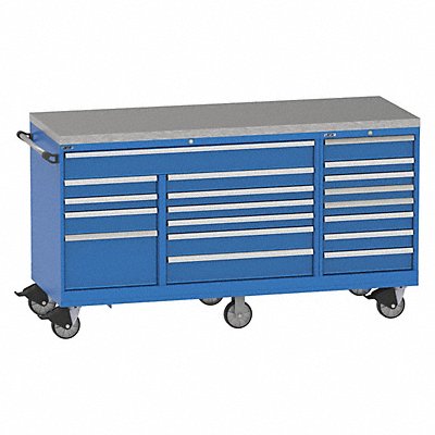 LISTA TSTB7501901MSSTOP Modular Drawer Cabinet 42 H 19 Drwr Bright Blue