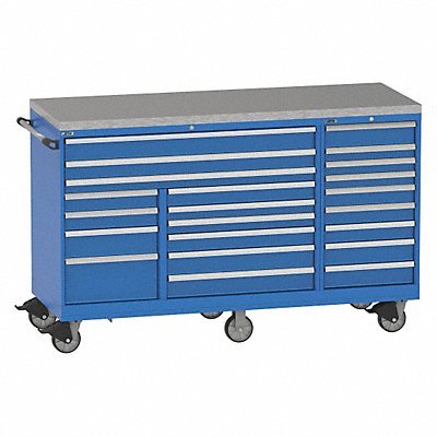 LISTA TSTB9002102MSSTOP Modular Drawer Cabinet 48 H 21 Drwr Bright Blue