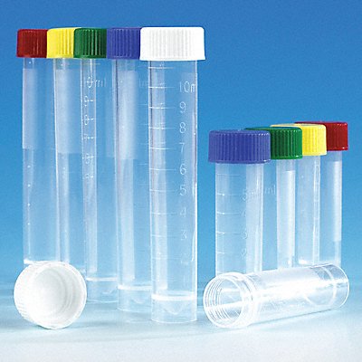 GLOBE SCIENTIFIC 6101 Transport Tube 16 mm Dia 59 mm H PK1000