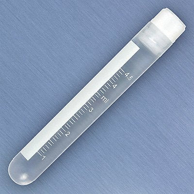 GLOBE SCIENTIFIC 3006 Cryogenic Vial 5 mL 12.5 mm Dia PK500