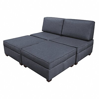 DUOBED IMFKBDM King Sleeper 72 W x 72 D Blue Upholstery