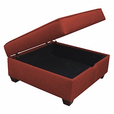 DUOBED IMFOGN Storage Ottoman 36 Wx18 H Red Upholstery