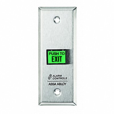 ALARM CONTROLS TS9 Exit Button Narrow Stainless Steel