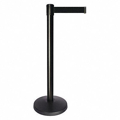 QUEUEWAY QPLUS33B9 Barrier Post Black Belt 10 ft Belt L