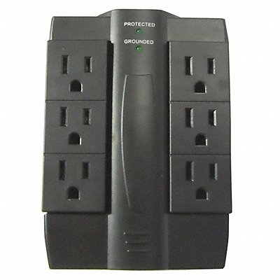 POWER FIRST 52NY38 Plug Adaptor Black 5-15R 1875W