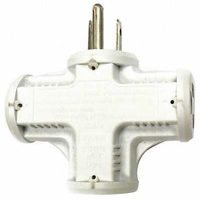 POWER FIRST 52NY46 Adaptor White 5-15P 1875W