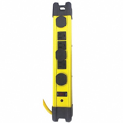 POWER FIRST 52NY60 Surge Protector Outlet Strip Yellow