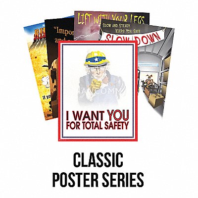 MANCOMM 31PPKG01 Safety Poster 21 in x 27 in Paper PK12