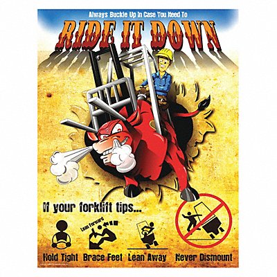 MANCOMM 31P01901 Safety Poster 21 in x 27 in Paper