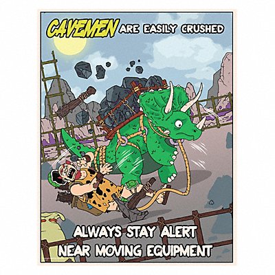 MANCOMM 31P61301 Safety Poster 12 in x 16 in Paper