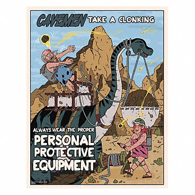 MANCOMM 31P61401 Safety Poster 12 in x 16 in Paper