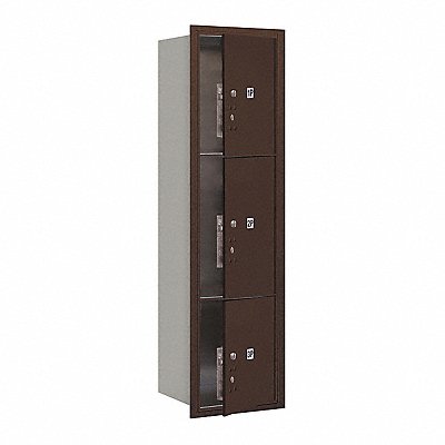 SALSBURY INDUSTRIES 3716S3PZFU Mailbox Brz Front Loading 3 Doors 17 D