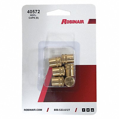 ROBINAIR 40572 Brass Caps 1/4 O.D. 3-39/64 L PK6